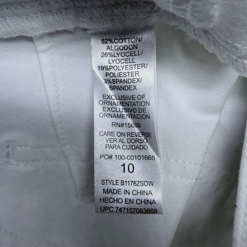 Democracy Ab solution White Straight Leg Jeans Womens 10 Stretch Denim - Picture 4 of 10